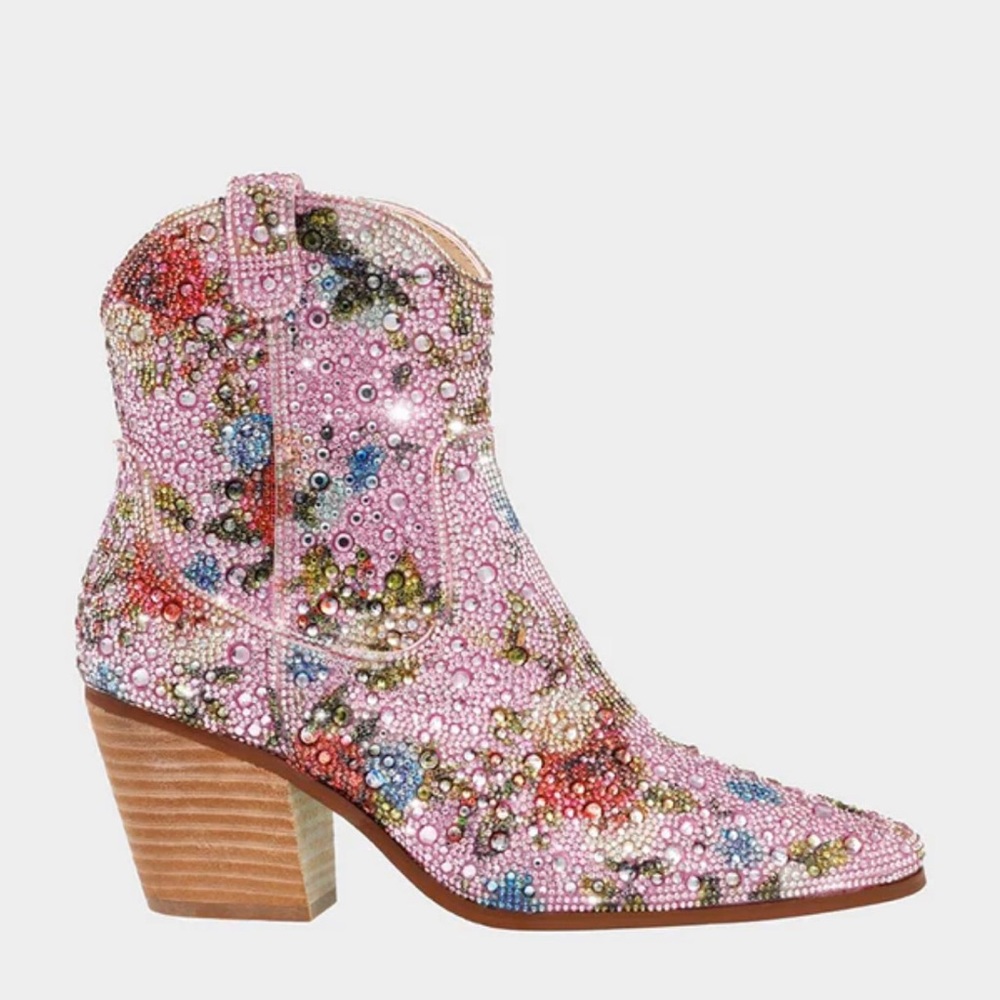 Betsey Johnson “DIVAF FLORAL MULTI” cowboy booties